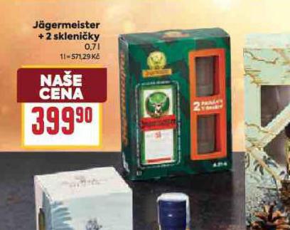 JGERMEISTER +  2 SKLENIKY
