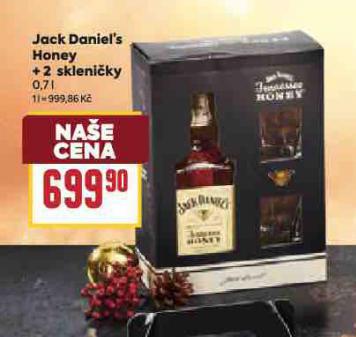JACK DANIELS + 2 SKLENIKY