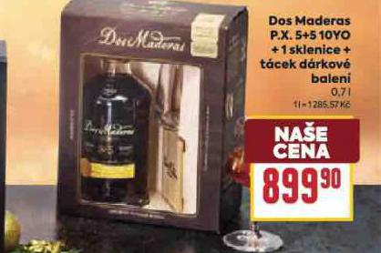 DOS MADERAS P.X. 5+5 10 YO + 1 SKLENICE + TÁCEK DÁRKOVÉ BALENÍ
