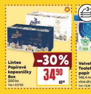LINTEO PAPÍROVÉ KAPESNÍKY V BOXU