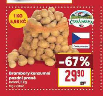 BRAMBORY KONZUMNÍ POZDNÍ