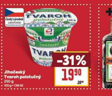 JIHOČESKÝ TVAROH POLOTUČNÝ