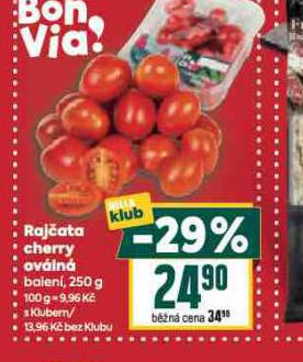 RAJČATA CHERRY OVÁLNÁ