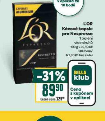 LOR KVOV KAPSLE PRO NESPRESSO