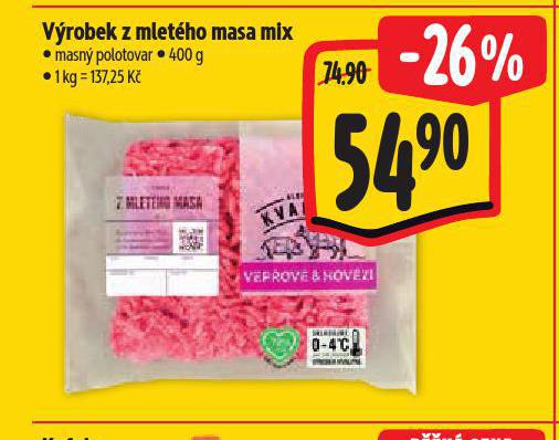 VÝROBEK Z MLETÉHO MASA MIX