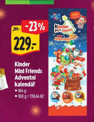 KINDER MINI FRIENDS ADVENTNÍ KALENDÁŘ