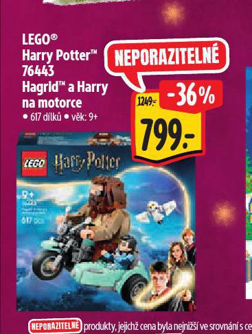 LEGO HARRY POTTER HAGRID A HARRY NA MOTORCE