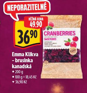 EMMA KLIKVA BRUSINKA KANADSK