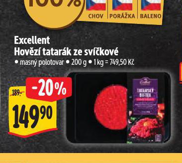 HOVĚZÍ TATARÁK ZE SVÍČKOVÉ