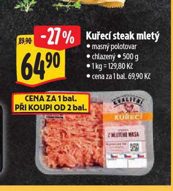 KUŘECÍ STEAK MLETÝ