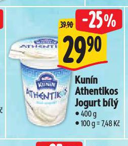 KUNÍN ATHENTIKOS JOGURT