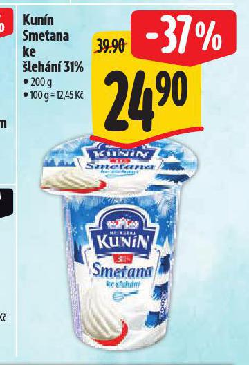 KUNÍN SMETANA KE ŠLEHÁNÍ