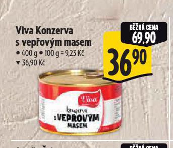 VIVA KONZERVA S VEPŘOVÝM MASEM