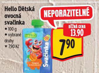 HELLO DĚTSKÁ OVOCNÁ SVAČINKA
