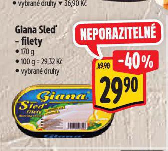 GIANA SLEĎOVÉ FILETY