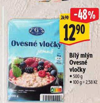 BÍLÝ MLÝN OVESNÉ VLOČKY