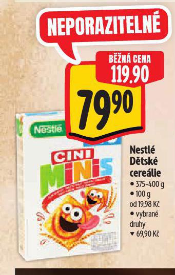 NESTLÉ DĚTSKÉ CEREÁLIE