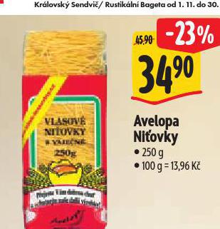 AVELOPA NIŤOVKY