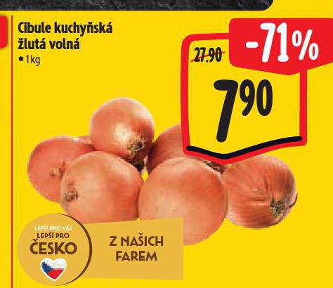 CIBULE KUCHYŇSKÁ ŽLUTÁ