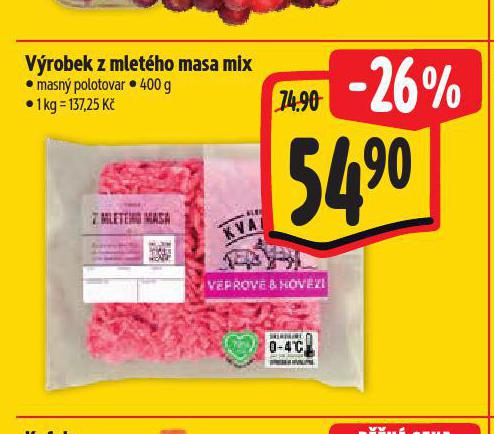 VÝROBEK Z MLETÉHO MASA MIX