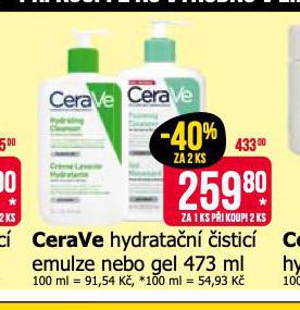 CERAVE HYDRATAČNÍ ČISTÍCÍ EMULZE NEBO GEL