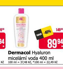 DERMACOL HYALURON MICELÁRNÍ VODA