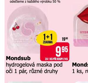 MONDSUB HYDROGELOVÁ MASKA POD OČI