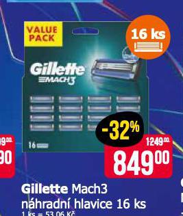 GILLETTE MACH3 NÁHRADNÍ HLAVICE