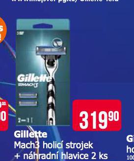 GILLETTE MACH3 HOLIC STROJEK + NHRADN HLAVICE