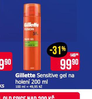 GILLETTE SENSITIVE GEL NA HOLEN