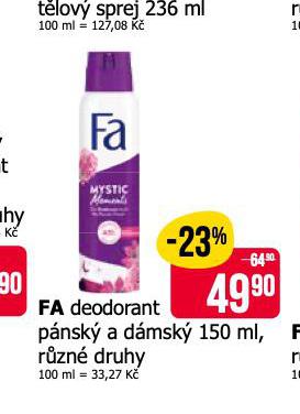 FA DEODORANT
