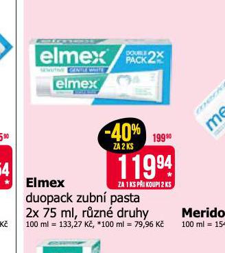 ELMEX DUOPACK ZUBNÍ PASTA