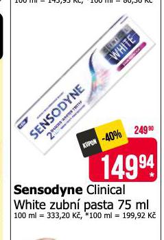 SENSODYNE CLINICAL WHITE ZUBN PASTA
