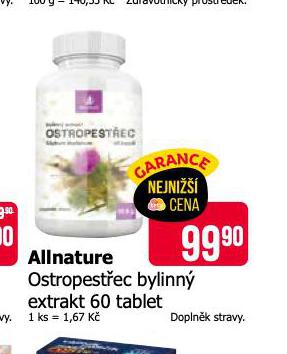 ALLNATURE OSTROPESTEC BYLINN EXTRAKT