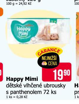 HAPPY MIMI DĚTSKÉ VLHČENÉ UBROUSKY