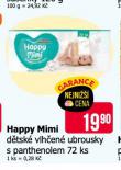 HAPPY MIMI DĚTSKÉ VLHČENÉ UBROUSKY