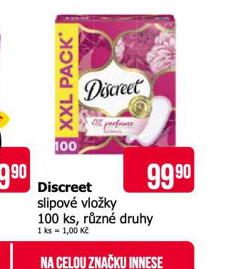 DISCREET SLIPOVÉ VLOŽKY