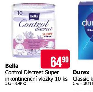 BELLA CONTROL DISCREET SUPER INKONTINENN VLOKY