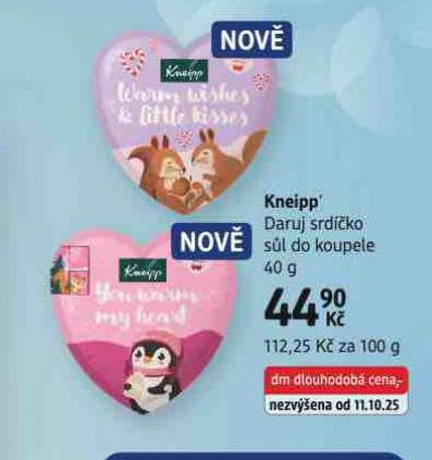 Kneipp daruj srdíčko sůl do koupele