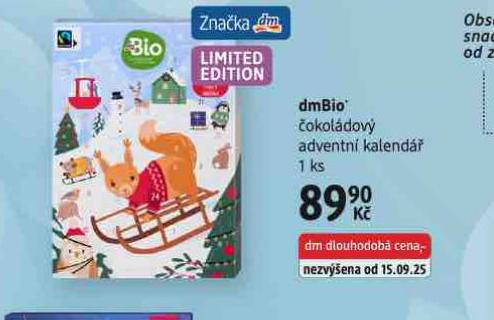 DMBIO ČOKOLÁDOVÝ ADVENTNÍ KALENDÁŘ