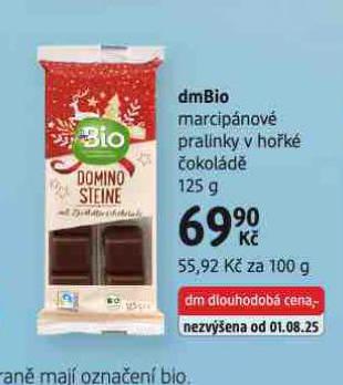 DMBIO MARCIPÁNOVÉ PRALINKY V HOŘKÉ ČOKOLÁDĚ