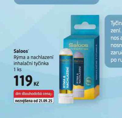 SALOOS RÝMA A NACHLAZENÍ INHALAČNÍ TYČINKA
