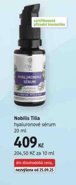 NOBILIS TILIA HYALURONOVÉ SÉRUM