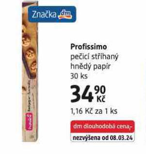 PROFISSIMO PEČÍCÍ STŘÍHANÝ HNĚDÝ PAPÍR