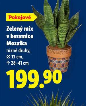 ZELENÝ MIX V KERAMICE MOZAIKA