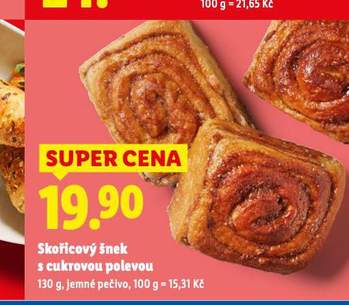 SKOŘICOVÝ ŠNEK S CUKROVOU POLEVOU