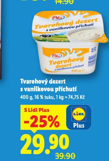 TVAROHOVÝ DEZERT S VANILKOVOU PŘÍCHUTÍ