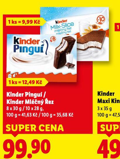 KINDER MLÉČNÝ ŘEZ