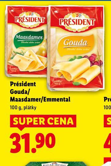 PRÉSIDENT GOUDA / MAASDAMER / EMMENTÁL