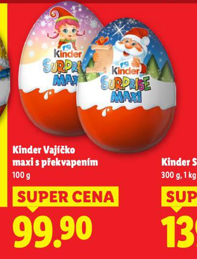 KINDER VAJÍČKO MAXI S PŘEKVAPENÍM